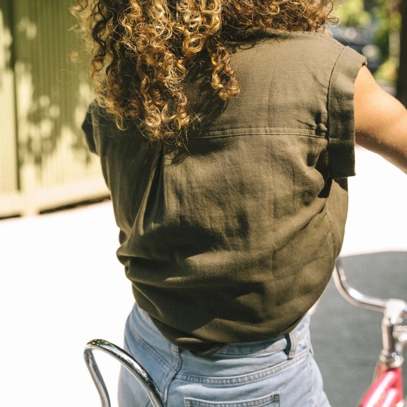 EUC Jackson Rowe Lanai Seaweed Top - Picture 3 of 3